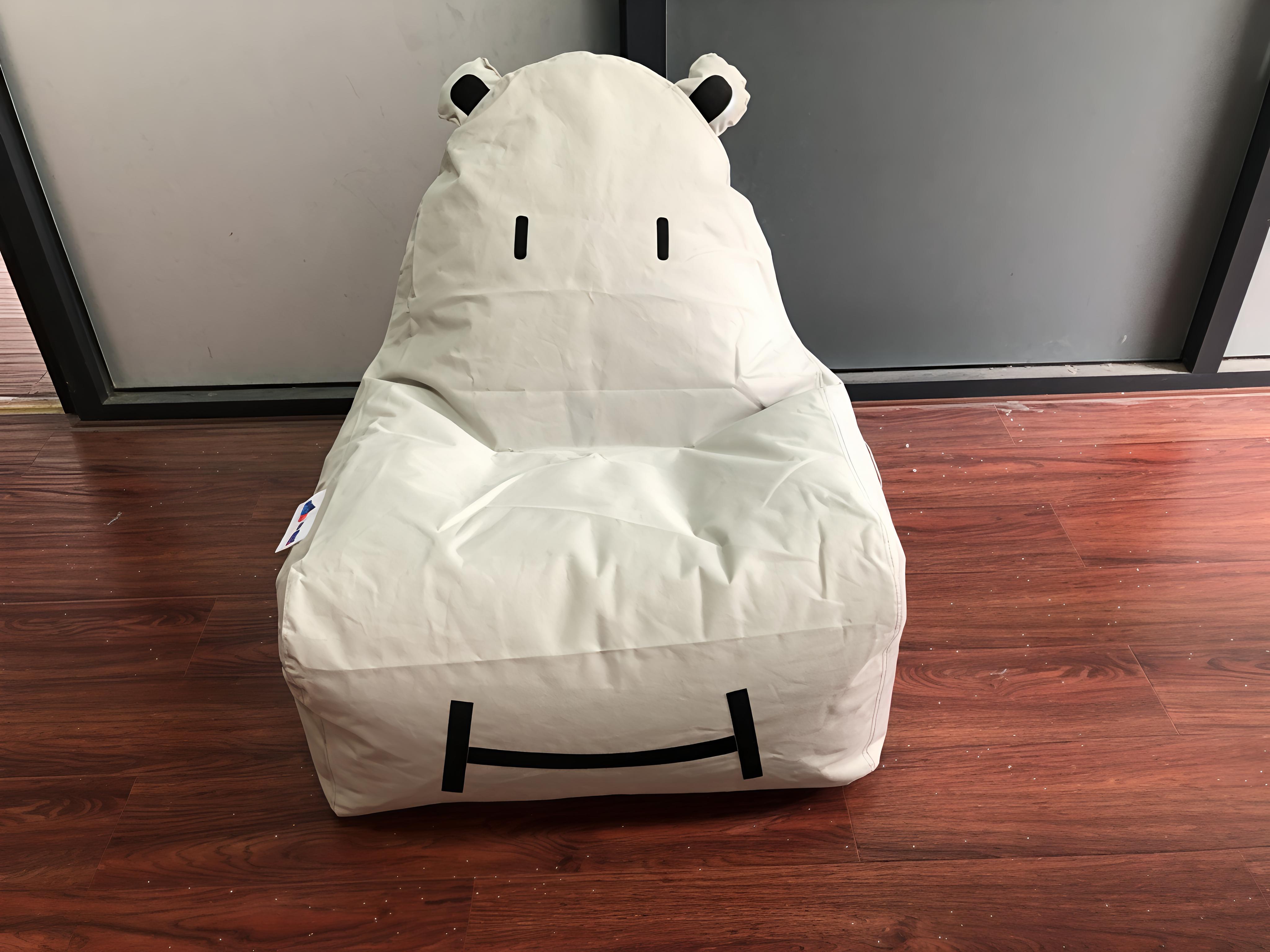 Children Beige Hippo Toddler Bean Bag