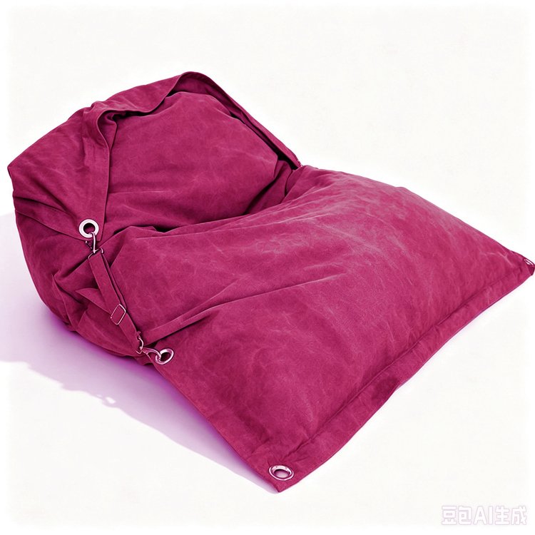 Black Outdoor Bean Bag Chair with Hook detail 3